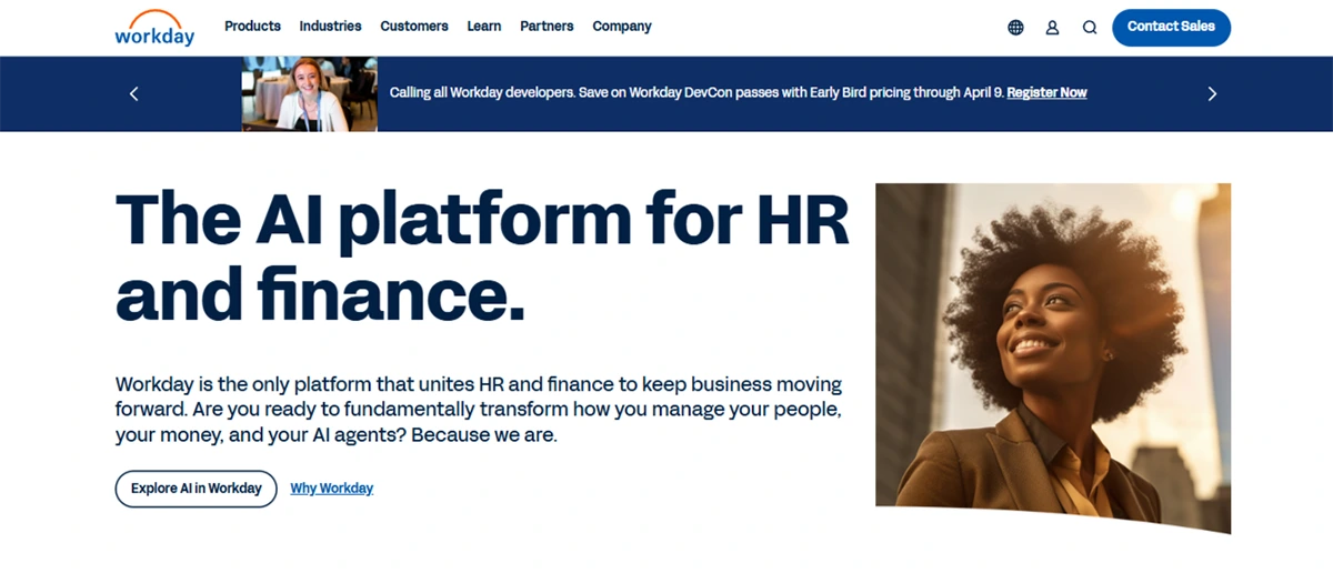 Workday Homepage screenshot